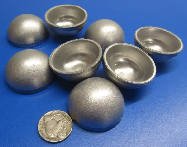 Aluminum Half Sphere / Balls 1.50" (1 1/2") Diameter x .750" Height, 8 pieces