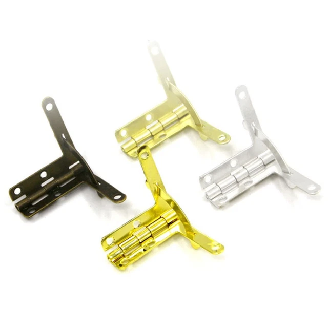 10PCS Seven-Shaped Charni??re Bo?te en Bois Soutien Loose-Leaf 90?? Pliable 3