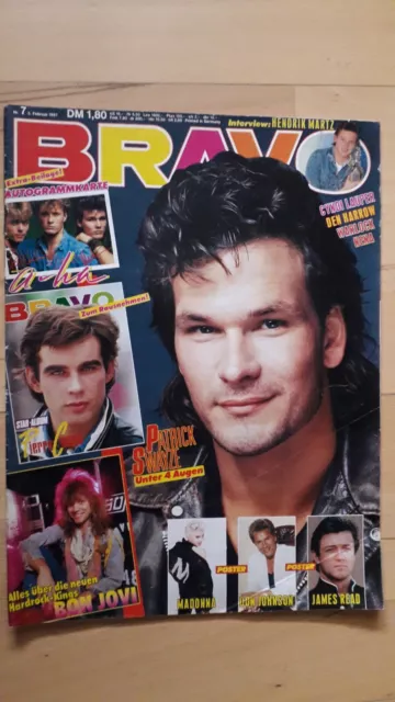 BRAVO Nr.7 vom 5.2.1987 Patrick Swayze, Madonna, James Read, Don Johnson, Falco