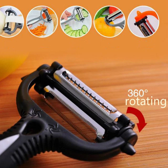 Rotating Fruit Cutter STAINLESS STEEL ROTARY Potato Peeler Vegetable Fruit Cutter .you £4.12 ...