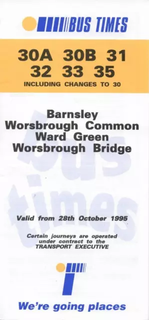 Sheffield Transport Executive Bus Timetable - 30A - Barnsley-Ward Green-Oct 1995