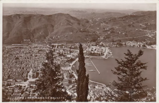 Cartolina *15 Como Lombardia Panorama Da Brunate Lago Storia Memoria Viaggiata