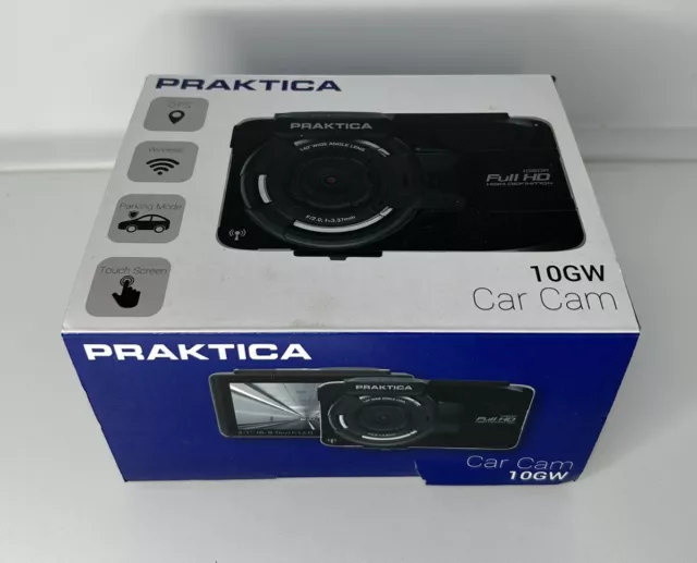 Praktica Auto Cam 10 GW GPS 2,7" 16:9 Touch LCD 1080p verpackt manuelles Ladegerät schwarz