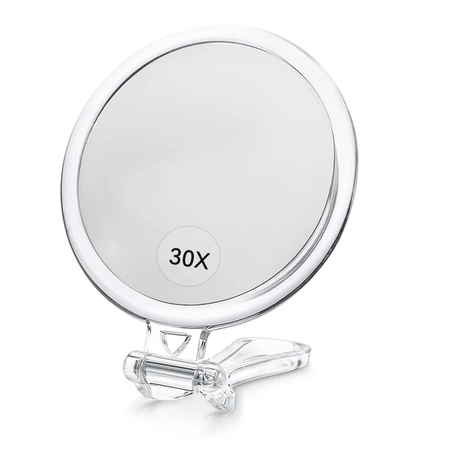 Magnifying Mirror, 30X Hand Mirror with Handle for Travel Mag...