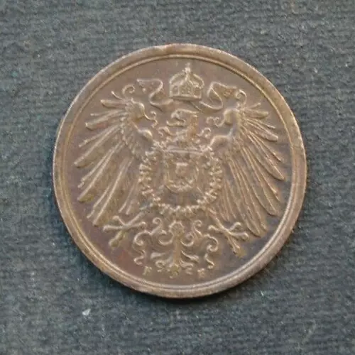 MZ) Deutsches Reich 2 Pfennig 1913 "F" DR Deutschland Germany Aléman Nemezko D 2