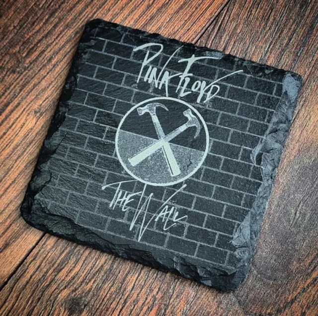 Pink Floyd The Wall Slate Coaster Laser Engraved Coffee Tea Gift
