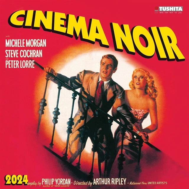 CINEMA NOIR, FILM Posters Calendar 2024 Entertainment Month To View