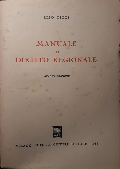 Manuale di diritto regionale
