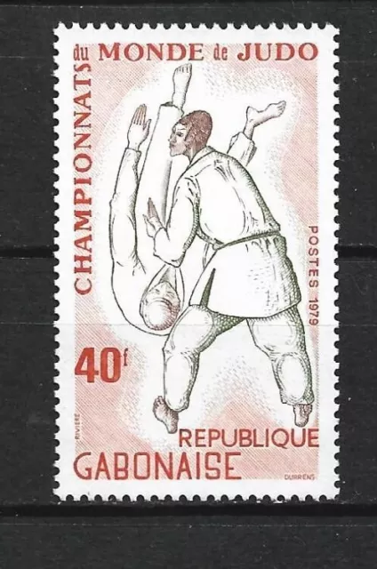 GABON. Año: 1979. Tema: CAMPEONATOS DEL MUNDO DE JUDO.