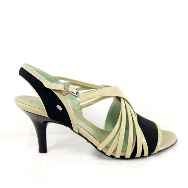 Sportmax Max Mara Femmes Chaussures Sandales Escarpins Cuir Beige Noir Poltava