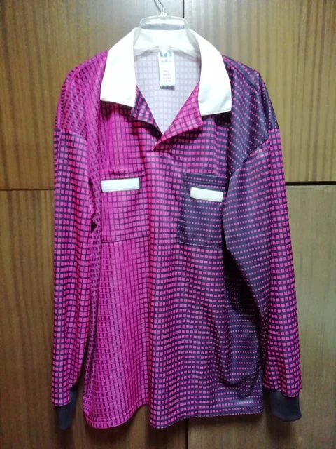 Adidas Referee Vintage Retro 90s Pink Black Shirt Jersey Football Soccer L 1990s