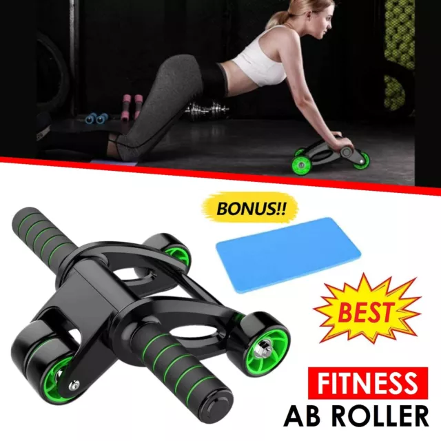 AB Roller Abdominal Roller Wheel Fitness Waist Core Workout Exercise Wheel Gym