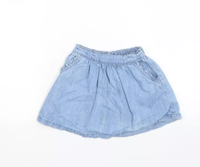 NEXT Girls Blue Cotton Skater Skirt Size 12-18 Months