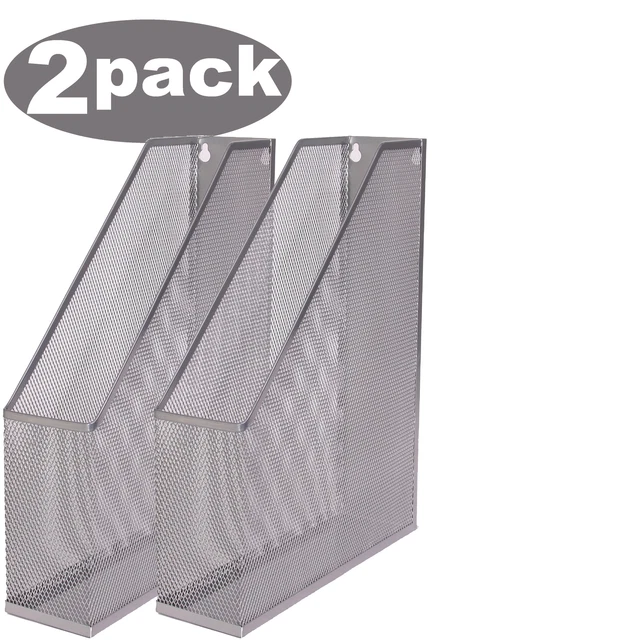 Ybm Home Silver Mesh Steel Wall mount Hanging Desktop Silver