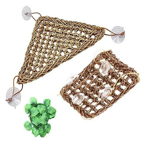 2 Pack Bearded Dragon Hammock: Reptile Climbing Decor