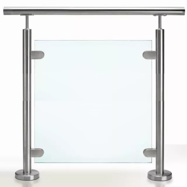 Balustrade 10mm Glass Panels Toughened & Steel Posts System For Decking & Patios