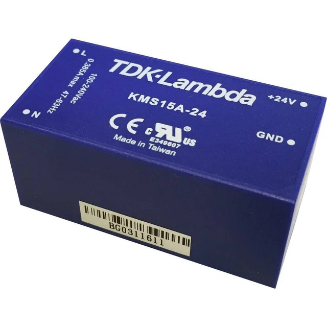 TDK-Lambda KMS15A-24 Alimentation CA/CC pour circuits imprimés 24 V 0.625 A 15