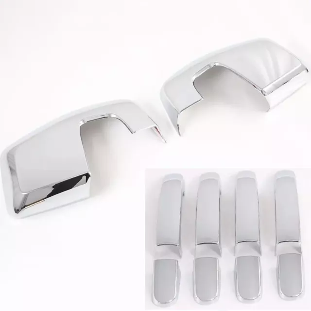 Chrome Mirror Cover Door Handle Set For Ford Transit Custom  Tourneo 2012+