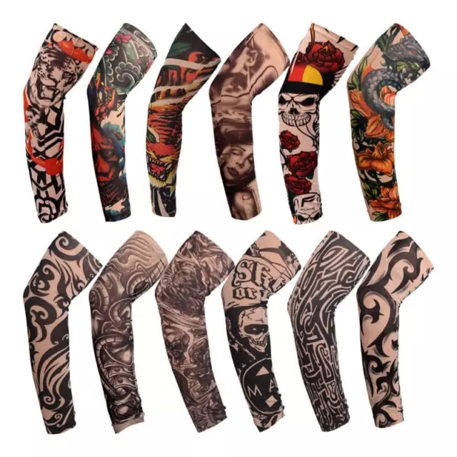 12 Stück Tattoo Ärmel Set Gefälschte Tattoo Ärmel Tattoo Armstrumpf Für Männer F