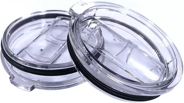 2 Replacement Lids For Stainless Steel Tumbler Travel Cup Fits Rambler NEW