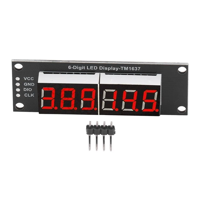 0.36in 5V 6 Digit Tube LED Segment Digital Display Module TM1637 Drive Puce