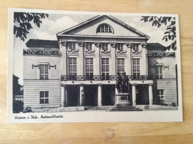 Alte Postkarte Ak Weimar Thüringen Nationaltheater  X124