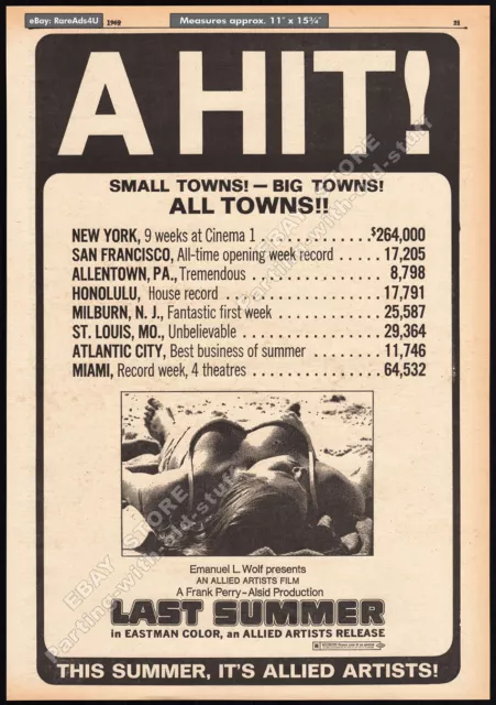 Last Summeroriginal 1969 Trade Ad Promoposterbarbara Hershey