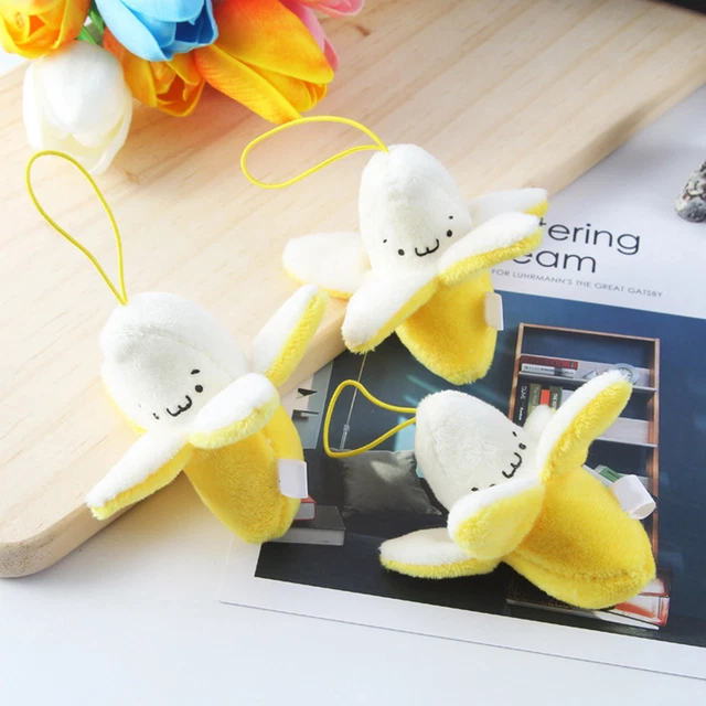 Cartoon Doll Peeling Banana Shape Decoration Plush Pendant Soft Stuffed Toy