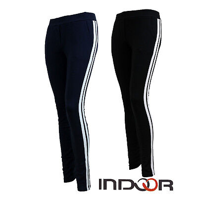 Pantaloni Donna Fitness Tuta Tasche Bande Laterali Strisce Made in Italy INDOOR