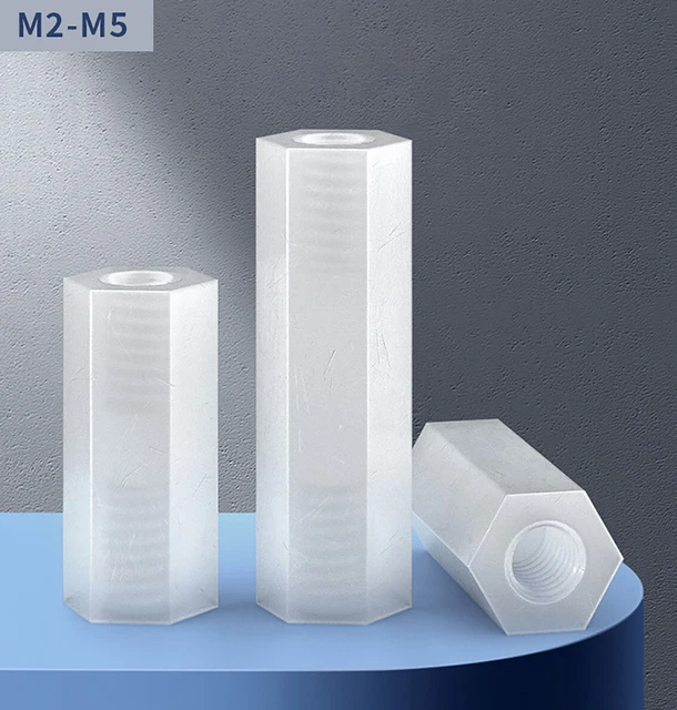 Nylon Spacer Female Thread Plastic Hex Standoff Studs For Circuit Boards M2-M4
