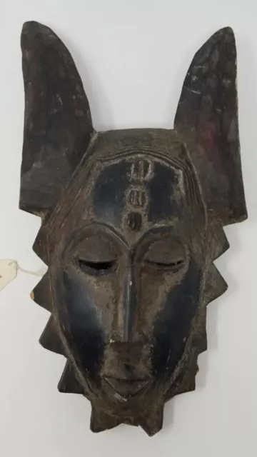 Rare Yaure Baule Portrait Mask With Ears Ivory Coast Wood African Art Africa