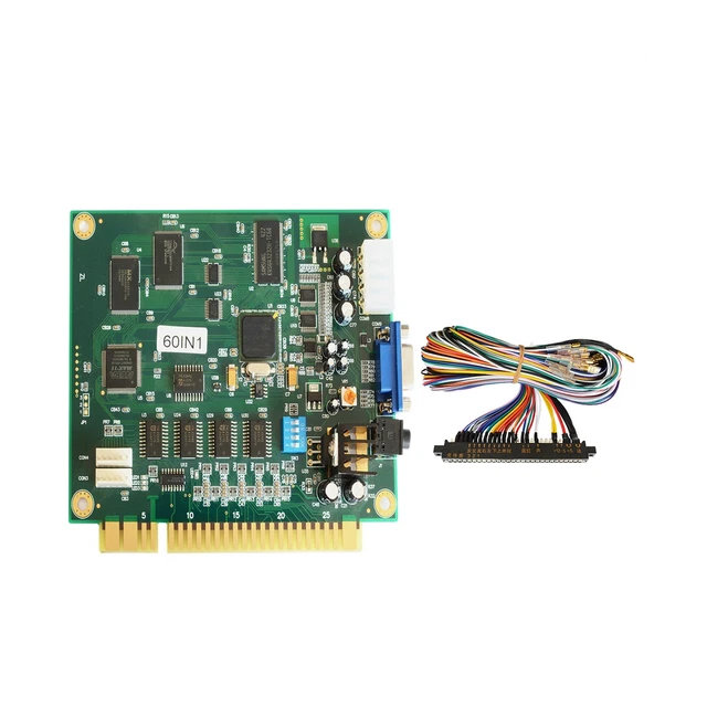 60 1 Klassisches Jamma -Spielbrett + 28-Poliges Jamma -Kabel für -- UP RightB3A9