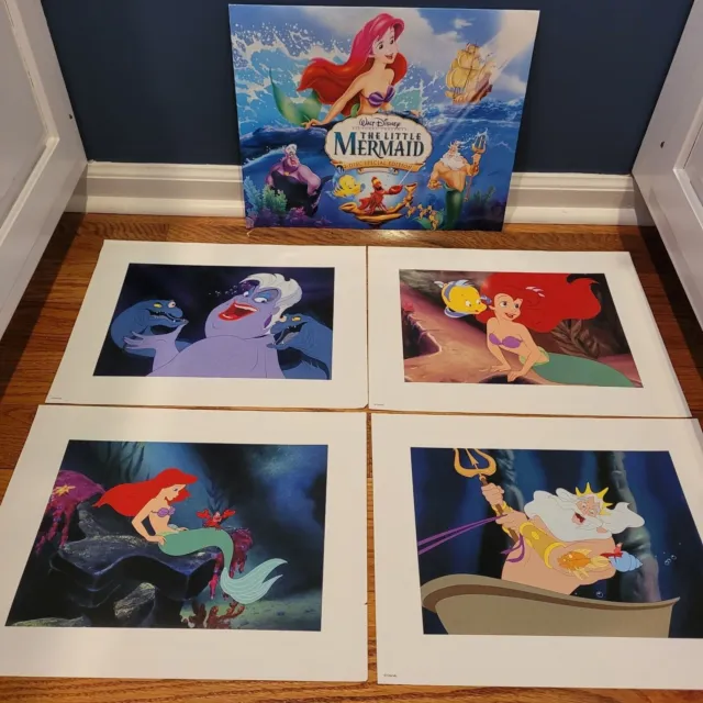 Disney Lithographs Lot of 9: Little Mermaid, Monsters Inc, Piglets Big Movie