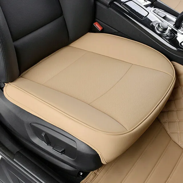 PU Leather Deluxe Car Cover Seat Protector Cushion Black Front Cover Universal 2