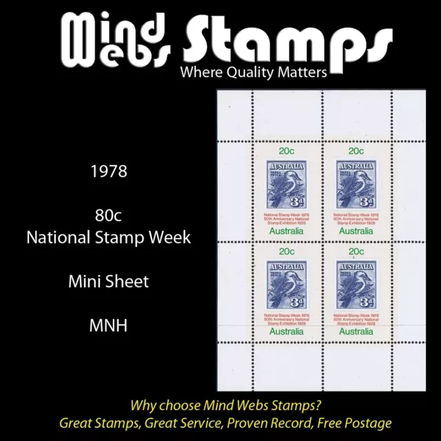 #MS06) Australian Decimal Stamps 1978 National Stamp Week Mini Sheet, MNH