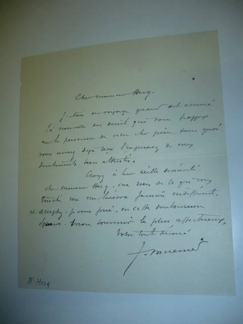 Pierre Jean Jouve - Lettre Autographe Signée 1959 - Remerciements Et Invitation