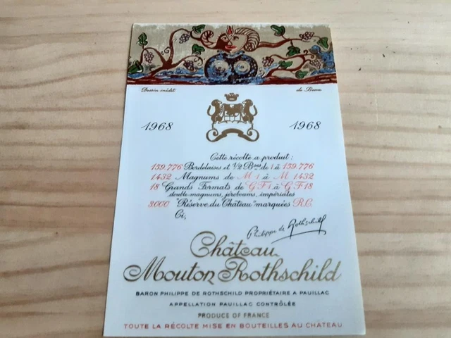 Étiquette Château Mouton-Rothschild 1984 – Artwork Par Agam – Pauillac
