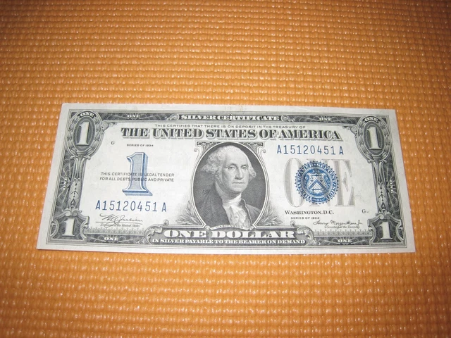 Fr-1606 1934 $1 Silver Certificate - Unc