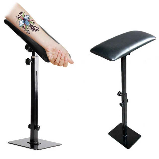Tattoo Armlehne Höhenverstellbar 64–112 Cm – Mit Polster & Metall-Rahmen | Für Studio & Privat