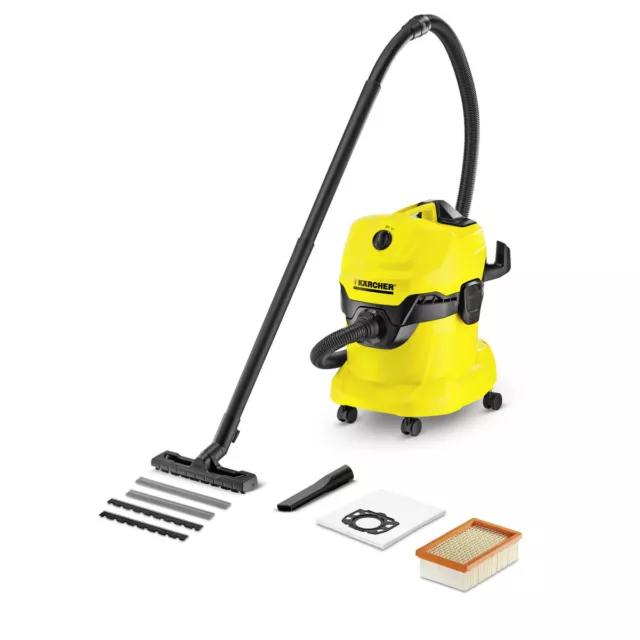 Karcher Wd4 Wet And Dry Vacuum Cleaner - Perfect For Garden And House Waste Wd 4