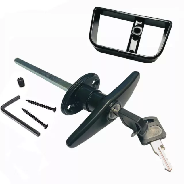 6" BlackT Handle Door Lock Replacement shed gate playhouse coops WHOLE SET 1800