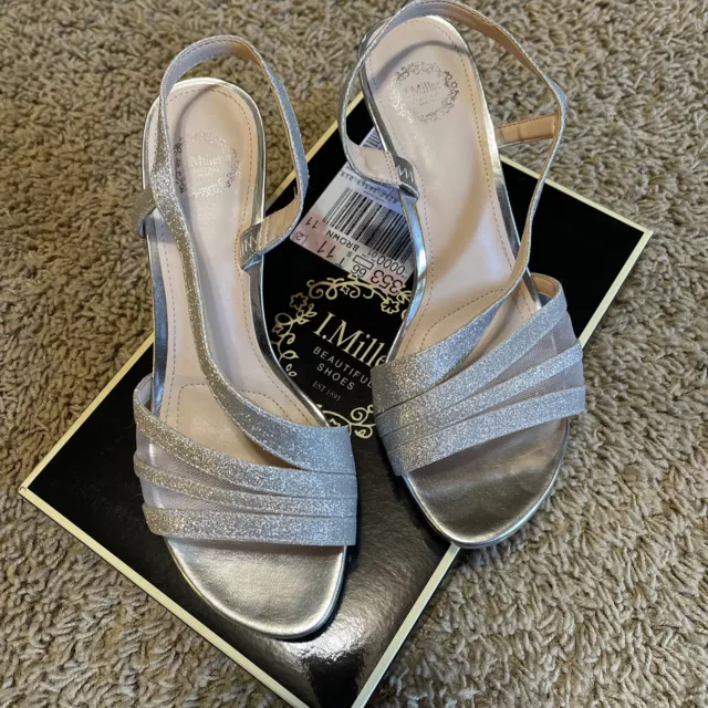 I. Miller Womens Nanette  Silver Shoes Size 7.5 Shoes