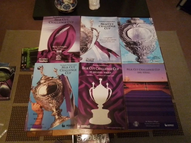 15 - Silk Cut Challenge Cup Rugby League Final Programmes Job Lot