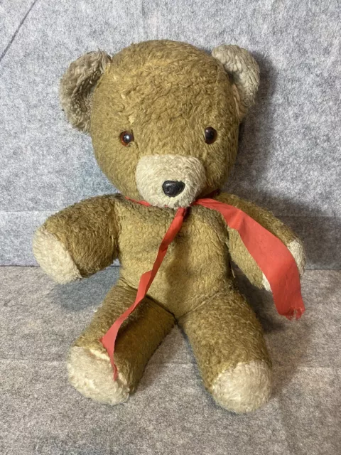 Chad Valley Teddy Bear Made In England 42cm Length Approximately Vintage Old