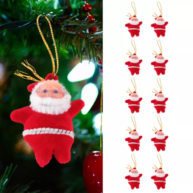 Mini decoraciones colgantes de árbol de Navidad de Santa Claus