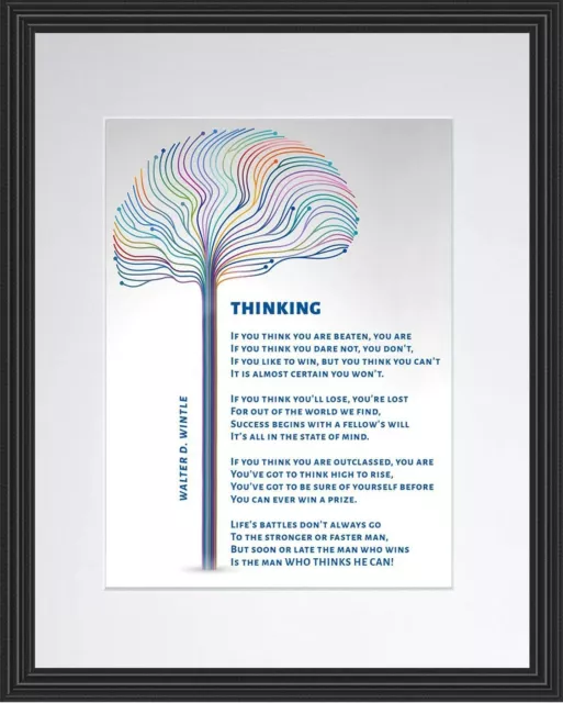 Walter D. Wintle Thinking Poem Poster Print Picture or Framed Wall Art 2