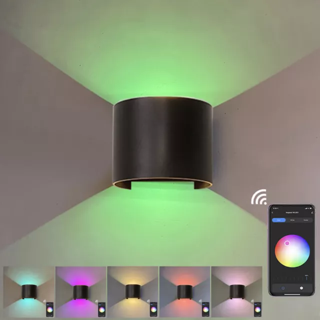 Lampada da parete LED 9 W RGB applique da parete illuminazione esterna impermeabile illuminazione regolabile