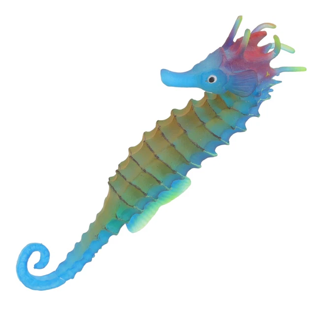 Modelo de caballito de mar artificial, adorno de caballito de mar fluorescente de acuario,