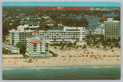 Hotel & Resort~Fort Lauderdale Florida~Sheraton Yankee Clipper~Vintage Postcard