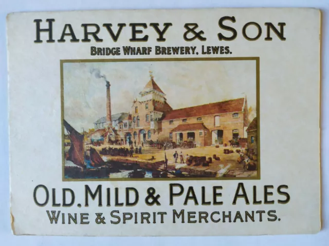 Harvey & Son Bridge Kai Brauerei Lewes Sussex Biermatte Postkarte